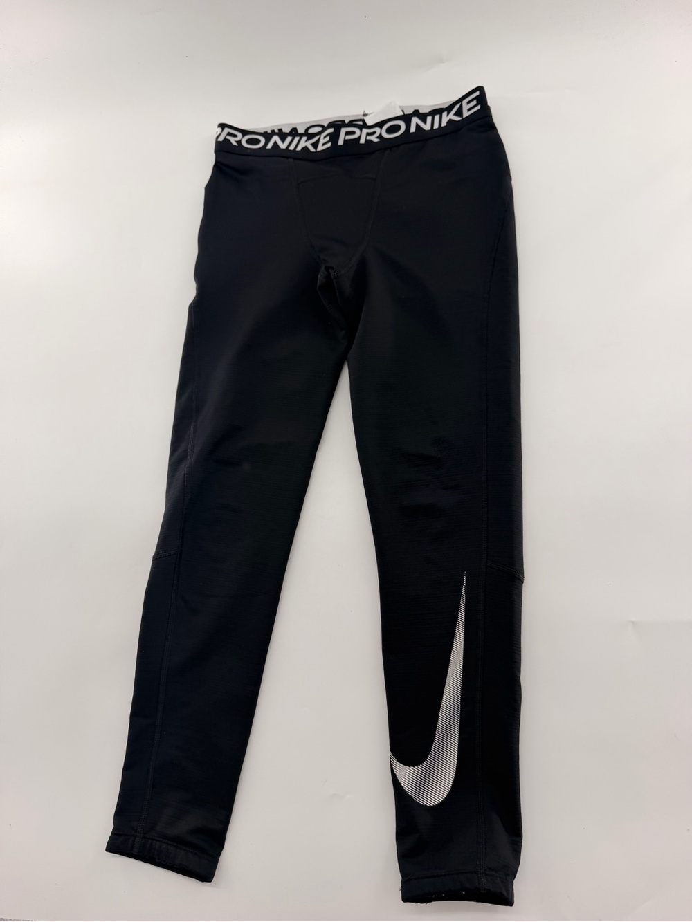 Nike Pro Black Warm Dri Fit Boys Tights Leggings Winter Football Basketball 14